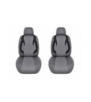 Huse scaune auto universale Premium fractionate fata spate gri cu negru compatibile dimensiuni standard Cod: HNG1101-5