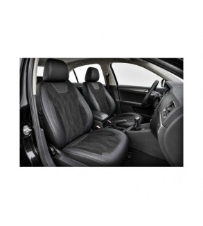 Huse scaune auto universale Premium 9D negre imitatie piele material tip Alcantara Cod: HNG3019-9D-1