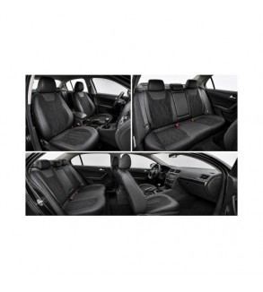 Huse scaune auto universale Premium 9D negre imitatie piele material tip Alcantara Cod: HNG3019-9D-1