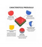Pardoseala modulara PVC pentru garaj galben 500 x 500 x 6 mm Cod: PPM03