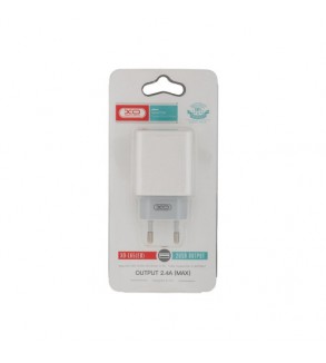 Incarcator retea 2.4A cu 2 USB alb Cod: XO-L65EU