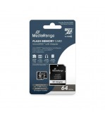 Card de memorie microSDXC MediaRange 64 GB Clasa 10 cu adaptor SD
