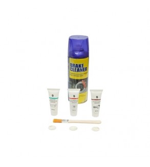 Kit intretinere sistem franare cu spray curatare frane pasta anti-scartait lubrifiant si vaselina etrieri Cod: BK91259