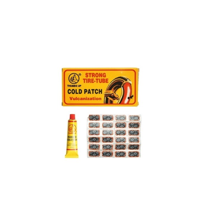 Petice dreptunghiulare vulcanizare anvelope si camere de aer 32x50 mm 24 bucati cu adeziv 20 ml Cod: DISUZ87