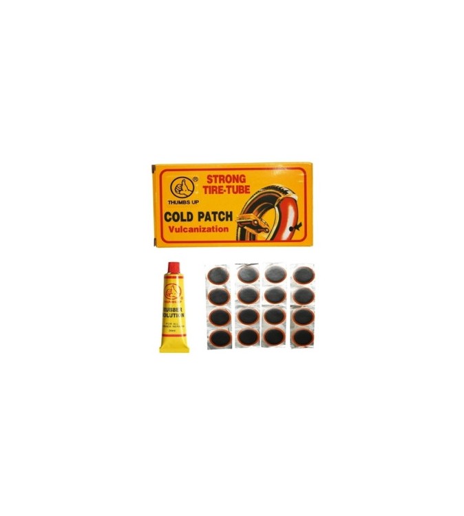 Petice rotunde vulcanizare anvelope si camere de aer Ã˜50 mm 16 bucati cu adeziv 20 ml Cod: DISUZ88