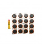 Petice rotunde vulcanizare anvelope si camere de aer Ã˜50 mm 16 bucati cu adeziv 20 ml Cod: DISUZ88