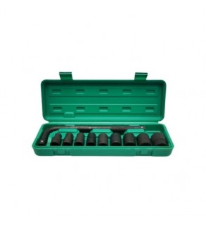 Trusa chei tubulare 10-24 mm Cr-Mo 1-2 inch cu prelungitor L 250 mm 10 piese Cod: BK90047
