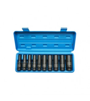 Trusa chei tubulare impact lungi 10-24 mm Cr-Mo 1-2 inch 10 piese Cod: BK90048
