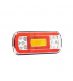 Lampa spate LED 6 functii 12V-24V cu ceata si iluminare numar mufa Fristom Cod: FT-130 PM