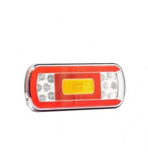 Lampa spate LED 6 functii 12V-24V cu ceata si iluminare numar mufa Fristom Cod: FT-130 PM