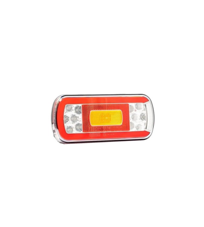 Lampa spate LED 6 functii 12V-24V cu ceata si iluminare numar mufa Fristom Cod: FT-130 PM
