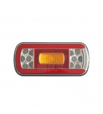 Lampa spate LED 6 functii 12V-24V cu ceata si iluminare numar mufa Fristom Cod: FT-130 PM