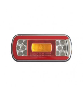 Lampa spate LED 6 functii 12V-24V cu ceata si iluminare numar mufa Fristom Cod: FT-130 PM