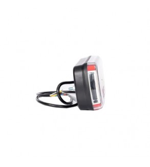 Lampa spate LED 6 functii 12V-24V cu ceata si iluminare numar mufa Fristom Cod: FT-130 PM