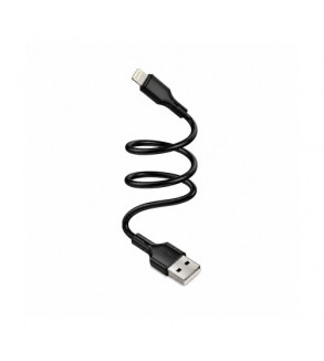 Cablu pentru incarcare 2.4A si transfer date USB-A la Lightning 1 m negru Cod: XO-NB230A