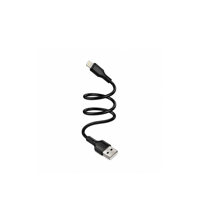 Cablu pentru incarcare 2.4A si transfer date USB-A la Lightning 1 m negru Cod: XO-NB230A