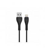 Cablu incarcare 3A Quick Charge transfer date USB-A la Lightning 1 m negru Cod: XO-NB-Q165-IP