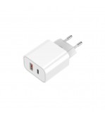 Incarcator retea 30W 3A 1xType-C 1xUSB-A alb Golf Cod: GF-U33