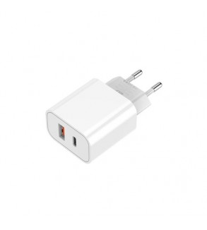 Incarcator retea 30W 3A 1xType-C 1xUSB-A alb Golf Cod: GF-U33
