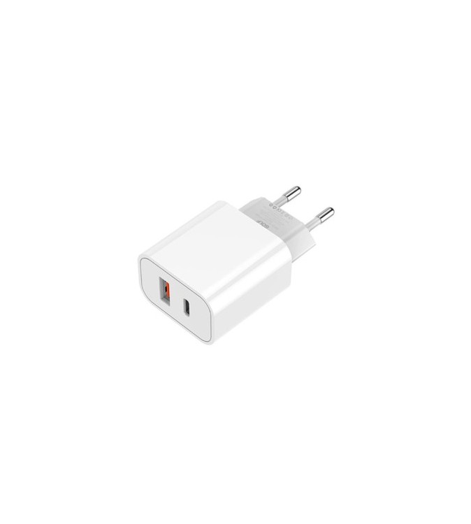 Incarcator retea 30W 3A 1xType-C 1xUSB-A alb Golf Cod: GF-U33