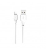 Cablu incarcare 2.1A USB-A la Micro USB 2 m alb Cod: XO-NB103