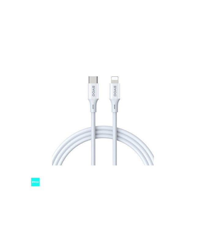 Cablu incarcare si transfer date Type-C la Lightning 1 m alb Bwoo Cod: X193