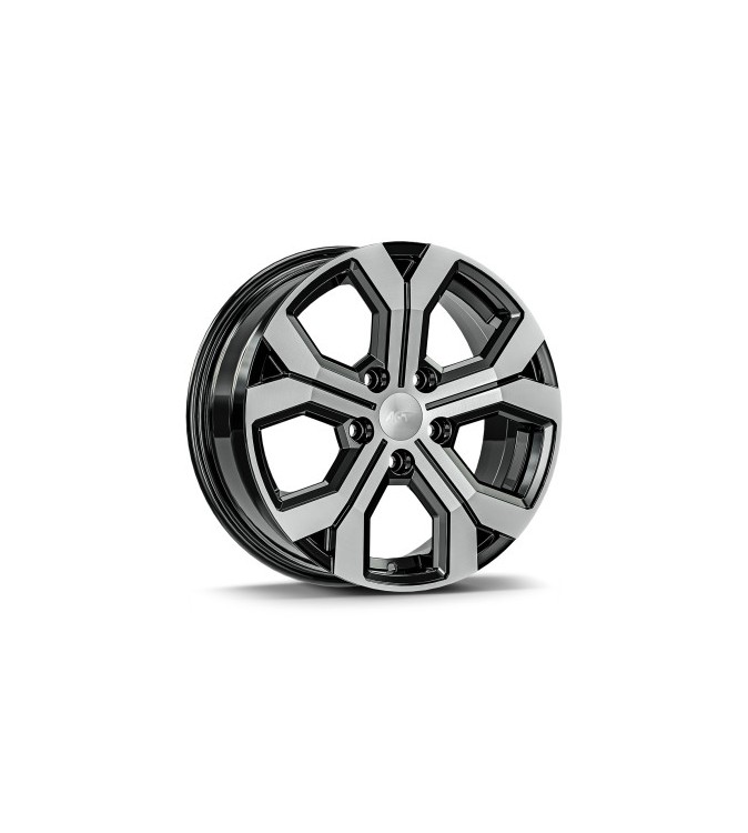 Jante AGT 17x6.5 ET40 5x114.3 negru polish compatibile Dacia Renault Nissan Toyota Cod: AGT 17260-1491