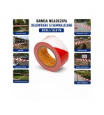 Banda delimitare si semnalizare rosu-alb 50 mm x 300 m PE HighPower  Cod: AAA162
