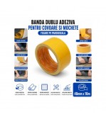 Banda dublu adeziva textila pentru mochete si covoare 48 mm x 10 m HighPower Cod: AAA177