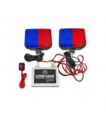 Stroboscoape auto 12V rosu-albastru set 2 bucati cu modul de comanda Cod: WF01B