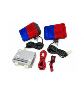 Stroboscoape auto 12V rosu-albastru set 2 bucati cu modul de comanda Cod: WF01B