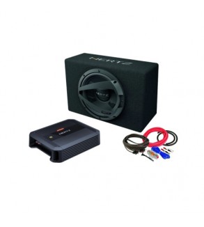Subwoofer auto Hertz DBX 30.3 300 mm 250W RMS cu amplificator Hertz Dieci Power 2.200 si kit cabluri complet