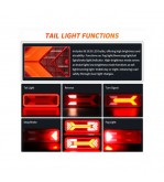 Lampi LED spate multifunctionale universale 12-36V semnalizare dinamica 5 functii set 2 bucati  Cod: ST0750