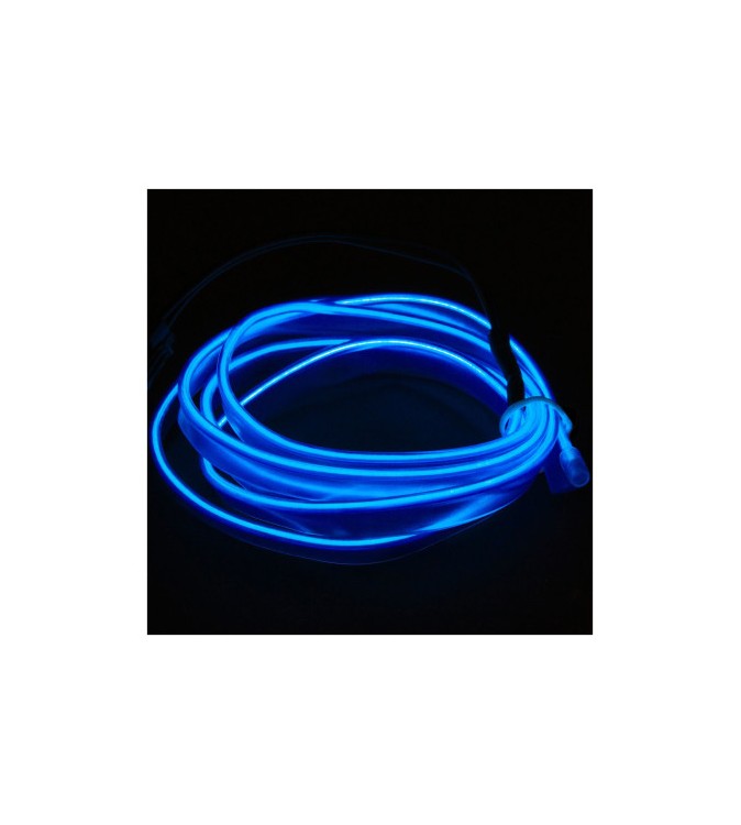 Banda led neon decorativ auto albastru 5 m 12V cu alimentator 220V inclus Cod: MIV