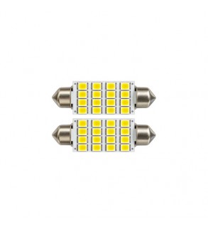 Becuri LED sofit SV8.5 39 mm 16 SMD 1210 12V alb set 2 bucati Cod: 85630