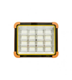 Proiector LED portabil 500W solar 3W baterie 12000mAh 6 moduri USB Power Bank IP66 Cod: BK00158