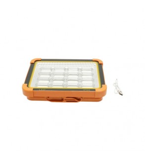Proiector LED portabil 500W solar 3W baterie 12000mAh 6 moduri USB Power Bank IP66 Cod: BK00158