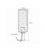 Lampa iluminat stradal LED 200W 22000lm 6500K IP66 prindere pe stalp Cod: BK00190