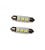 Becuri LED Sofit 11 x 39 mm 3 SMD 5050 24V lumina alba set 2 bucati Cod: JSUN50