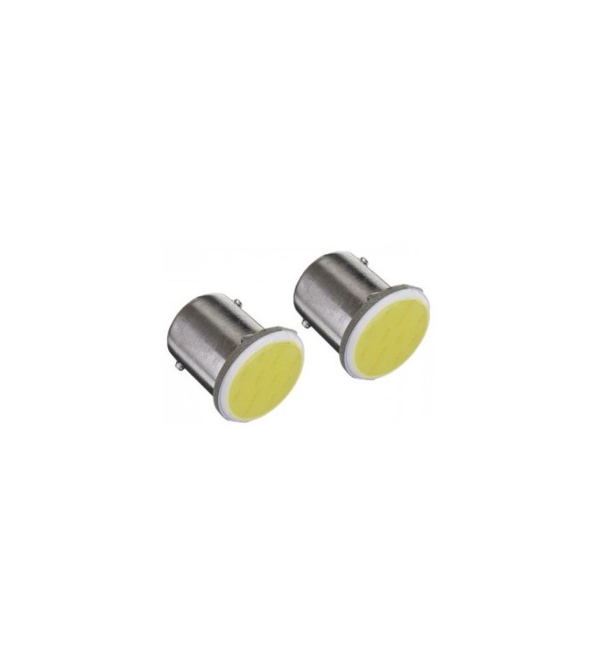 Becuri cireasa LED o faza 3W COB BA15S TV tip vechi simetric lumina alba 12V set 2 bucati Cod: JSUN51