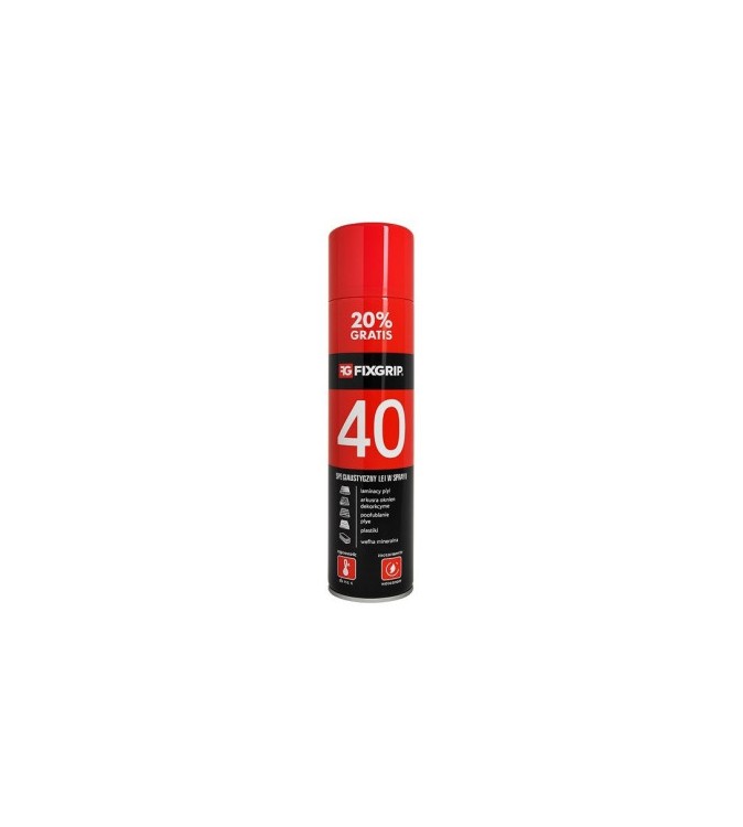 Adeziv spray contact impermeabil FIXGRIP 40 600 ml transparent uscare rapida