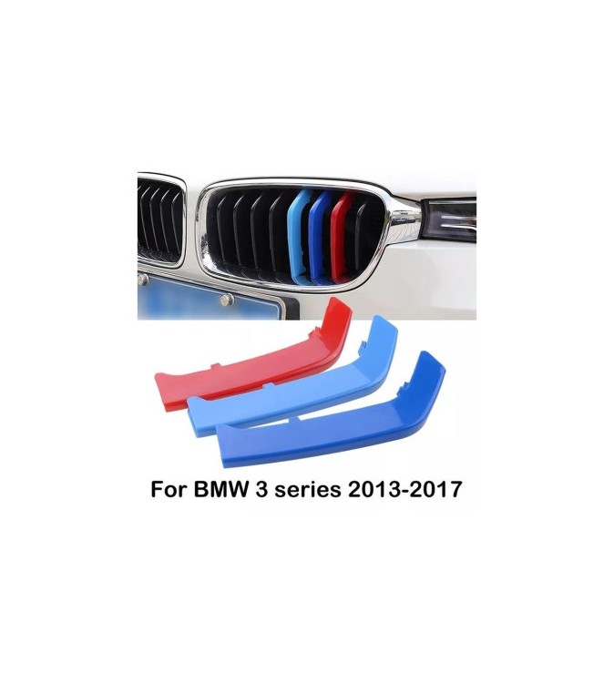 Set ornamente dungi grila fata auto compatibile BMW Seria 3 F30 F31 2011-2019 varianta grila 8 lamele  Cod: CT-GS-077 TIP A