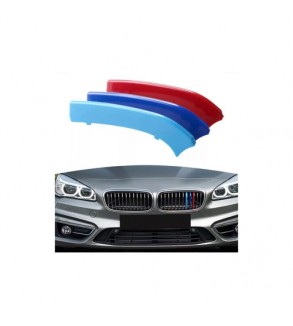 Set ornamente dungi grila fata auto compatibile BMW Seria 2 F45 F46 2014-2021 varianta grila 10 lamele  Cod: CT-GS-070 TIP B