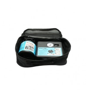 Kit reparatie pana anvelope cu compresor aer 12V si solutie etansare 450 ml  Cod: BK91044