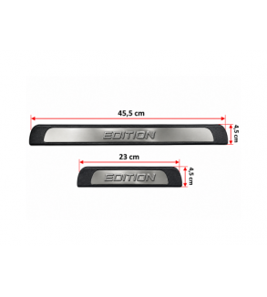 Ornamente praguri auto Edition universale plastic aluminiu polisat set 4 bucati Cod: 310011T-FMS39