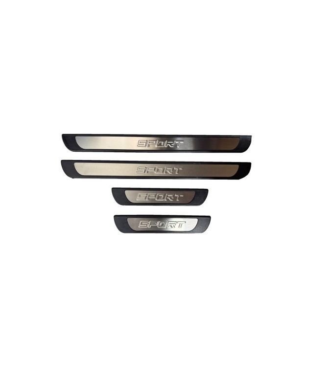 Ornamente praguri auto Sport universale plastic aluminiu polisat set 4 bucati  Cod: 310008T-FMS39