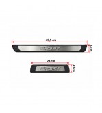 Ornamente praguri auto Sport universale plastic aluminiu polisat set 4 bucati  Cod: 310008T-FMS39