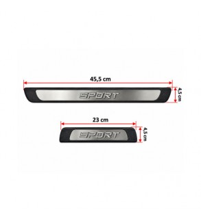 Ornamente praguri auto Sport universale plastic aluminiu polisat set 4 bucati  Cod: 310008T-FMS39