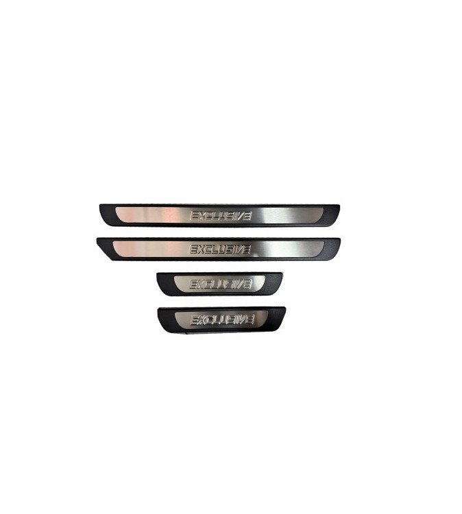 Ornamente praguri auto Exclusive universale plastic aluminiu polisat set 4 bucati  Cod: 310013T-FMS39