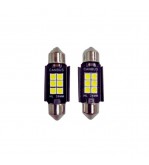 Becuri LED Sofit 39 mm Canbus 6 SMD 12V lumina alba set 2 bucati